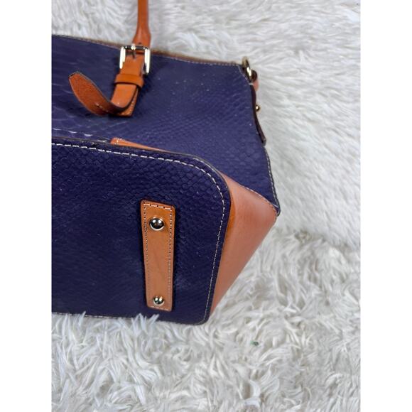 Dooney & Bourke Claremont Python Print Textured Tote Domed Satchel - Picture 11 of 16